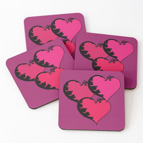 Item preview, Triple Scroll Heart Magenta Background designed and sold by Izzy Clarence.