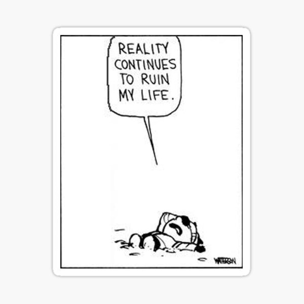 Calvin and Hobbes Sticker