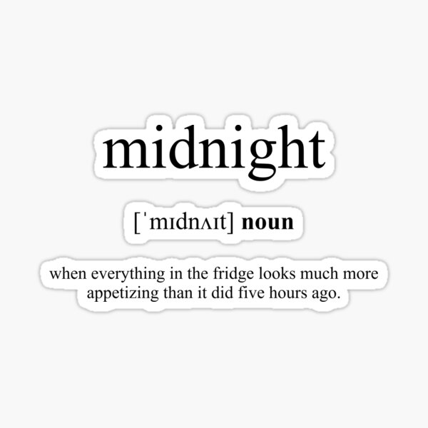  Midnight Definition Dictionary Collection Sticker For Sale By 