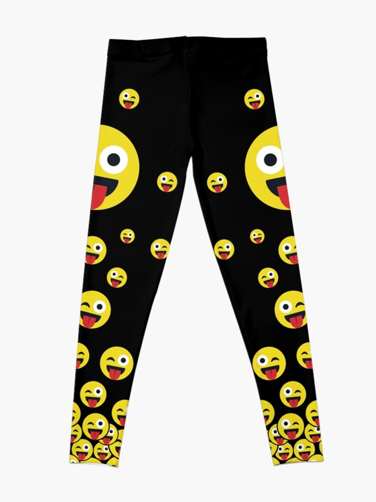 Winking Smiley, Tongue, Crazy Face, Zany Wink, Emoticon, Cute and Funny  Emoji Leggings for Sale by Torch