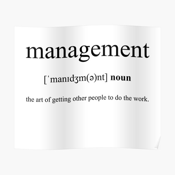 management-definition-dictionary-collection-poster-by