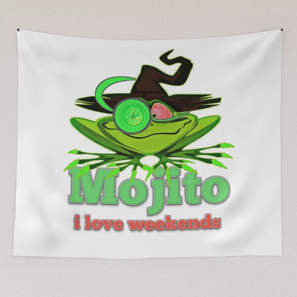 Item preview, Funny frog with lime eye patch Mojito  love weekends  designed and sold by vibeno1.