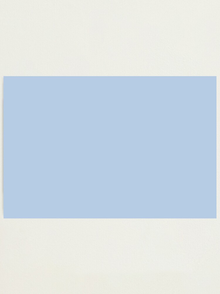 Pastel Baby Blue Sky Blue Spring Easter Blue Solid Color Inspired By Valspar Utterly Blue 4006 7b Photographic Print By Simplysolid Redbubble