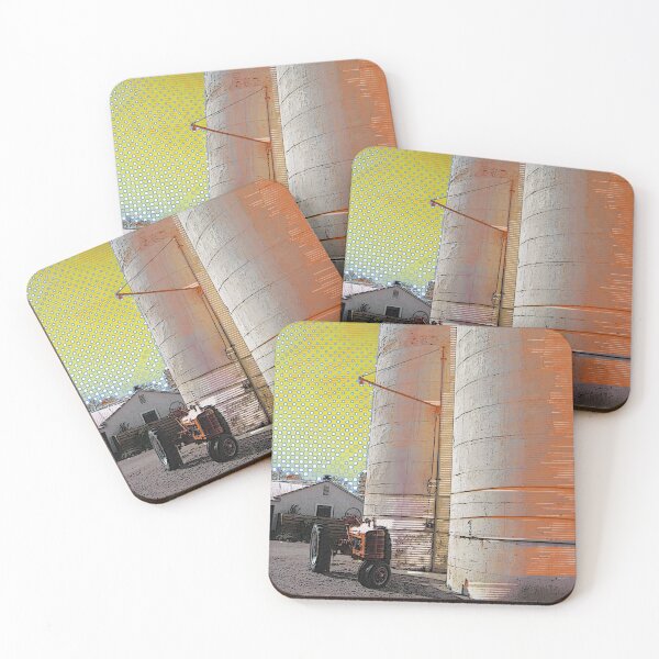 Item preview, Original art - farm photography - modern farm art - silos - tractor - modern art print - los poblanos b&b designed and sold by smooshfaceutd.