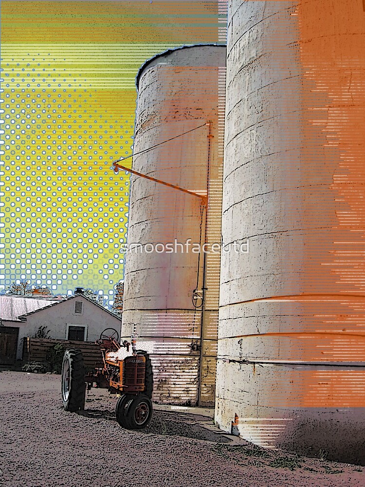 "Original Art - Farm Photography - Modern Farm Art - Silos - Tractor ...