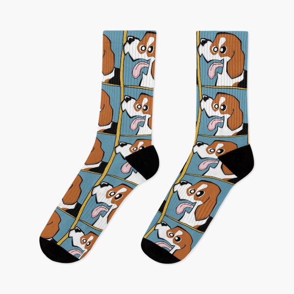 Item preview, Beagle - Tricolour (Face) YELLOW BG designed and sold by TheChicken.