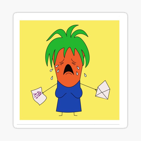 Crying Mummy Carrot Sticker