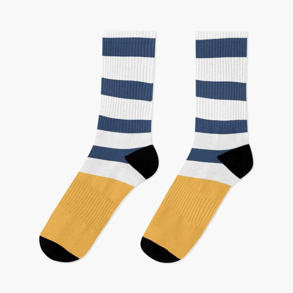 Item preview, Blue and white stripes with yellow designed and sold by Latte Design.