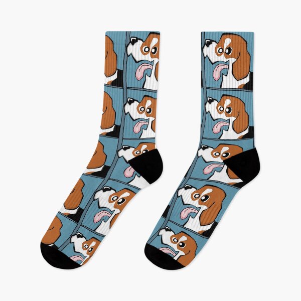 Item preview, Beagle - Tricolour (Face) BLUE BG designed and sold by TheChicken.