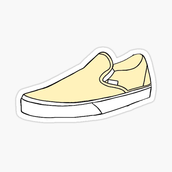 yellow vans logo sticker