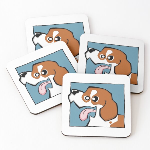 Item preview, Beagle - Red and White (Face) WHITE BG designed and sold by TheChicken.