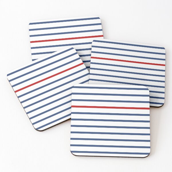 Item preview, Blue stripes and one red designed and sold by Latte Design.