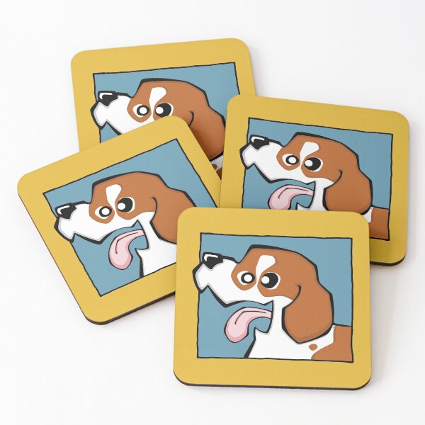 Item preview, Beagle - Red and White (Face) YELLOW BG designed and sold by TheChicken.