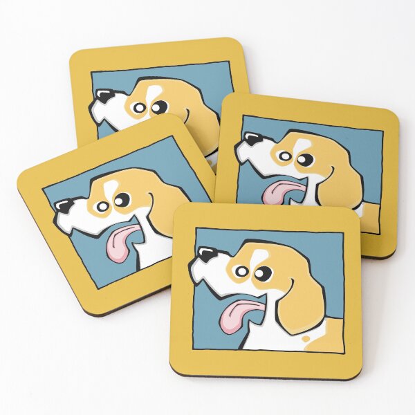 Item preview, Beagle - Lemon and White (Face) YELLOW BG designed and sold by TheChicken.