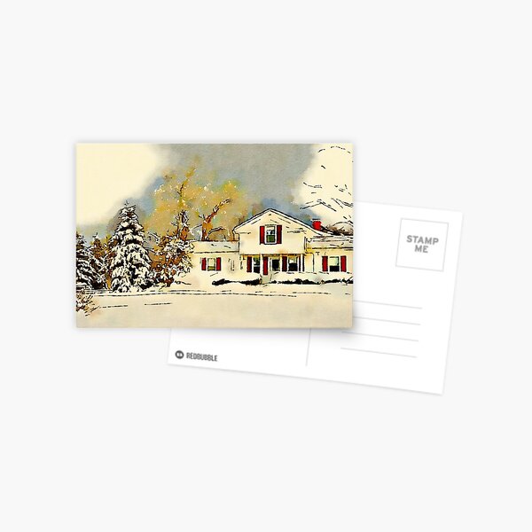 Christmas in the Country Postcard