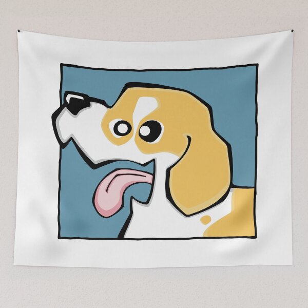 Item preview, Beagle - Lemon and White (Face) WHITE BG designed and sold by TheChicken.