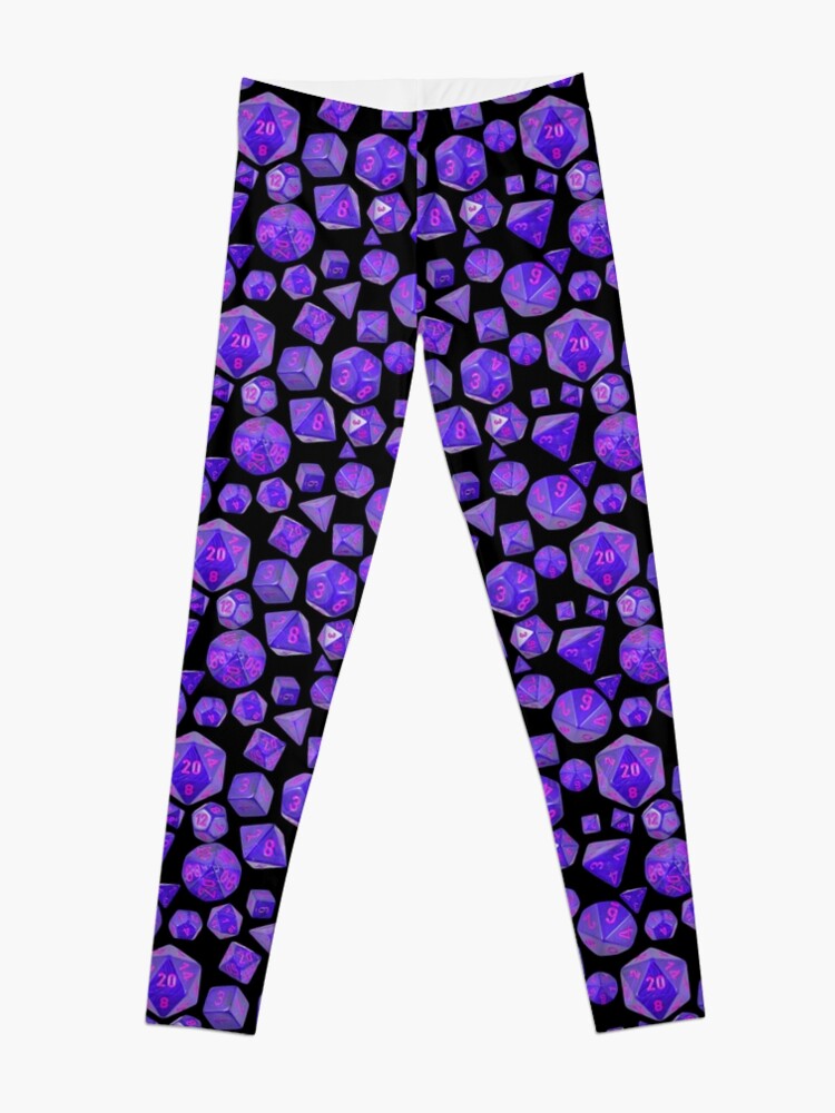 Alternate view of Neon Amethyst Dice Pattern Leggings