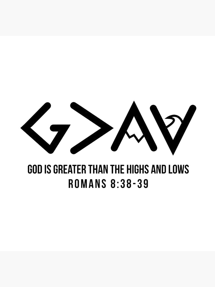 God Is Greater Than The Highs and The Lows Tote Bag, Christian Tote Bags, 18 x 18