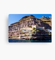 Shoreline in Santorini Canvas Print