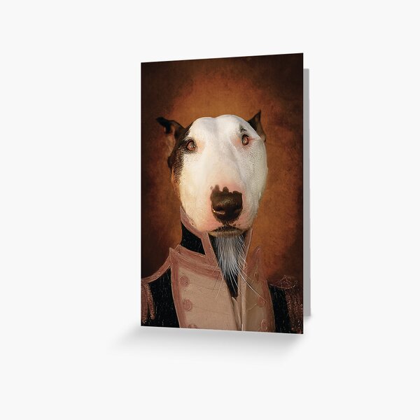 Felix The Thinker Custom Vintage Pet Portrait Greeting Card By Pimpmypet Redbubble