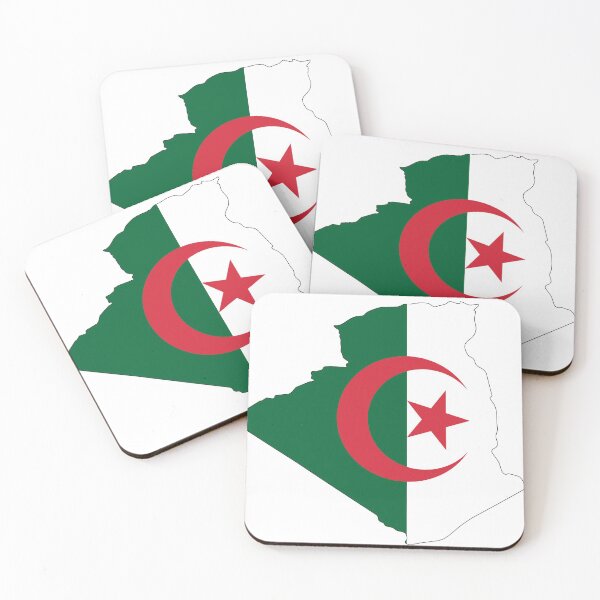 Item preview, Algerian flag map designed and sold by amiine90.