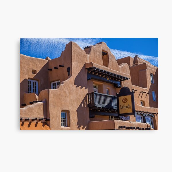 USA. New Mexico. Santa Fe. Adobe Architecture. Canvas Print