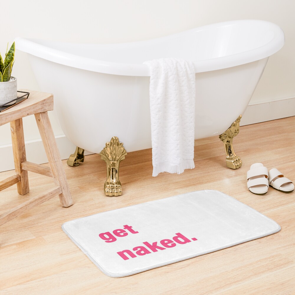 Get Naked - hot pink Bath Mat