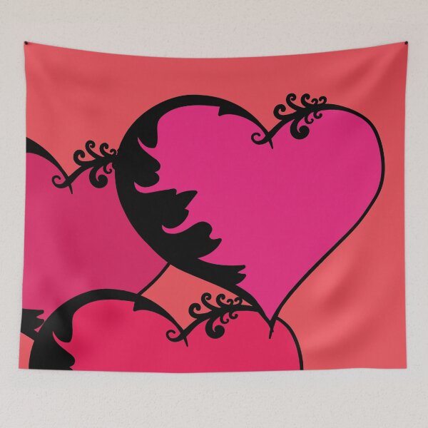 Item preview, Triple Scroll Heart Peach Background designed and sold by Izzy Clarence.