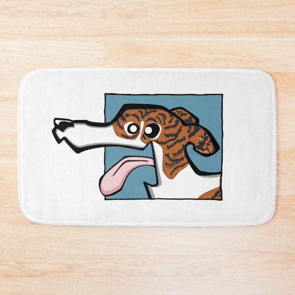 Item preview, Greyhound - Dark Brindle and White (Face) WHITE BG designed and sold by TheChicken.