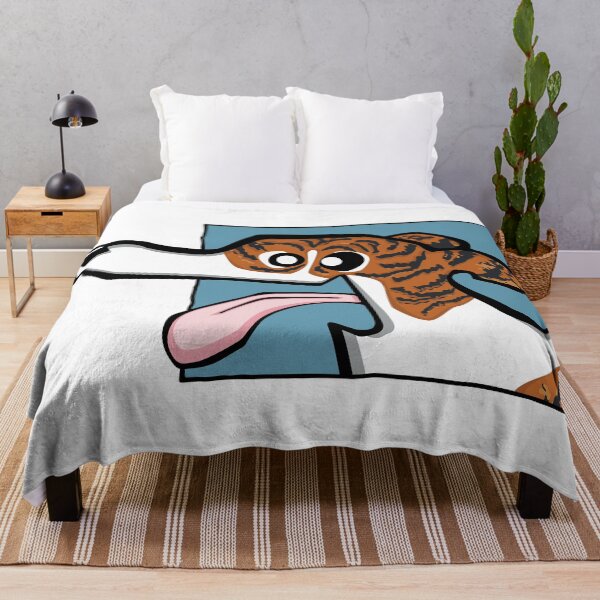 Item preview, Greyhound - Dark Brindle and White (Face) WHITE BG designed and sold by TheChicken.
