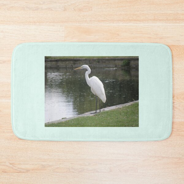 Item preview, Great White Egret by the Lake Photograph designed and sold by naturegallery.
