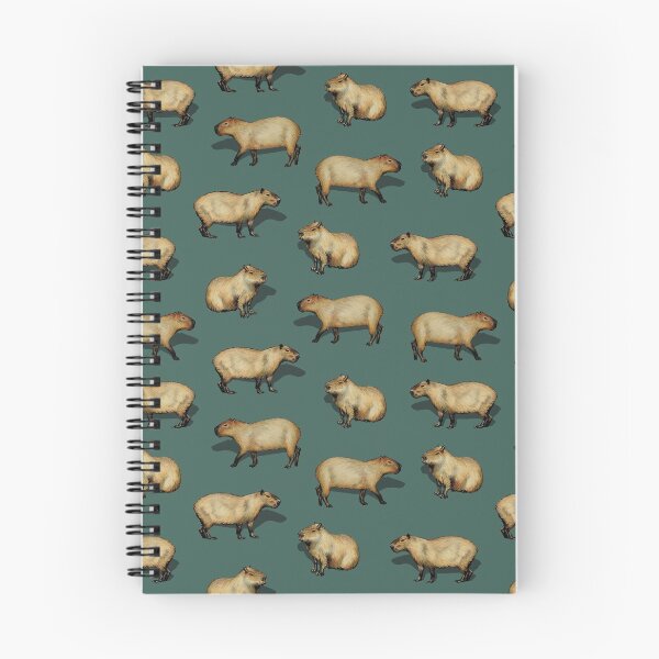 Item preview, Cute Capybara Pattern - Giant Rodents on Dark Teal designed and sold by somecallmebeth.