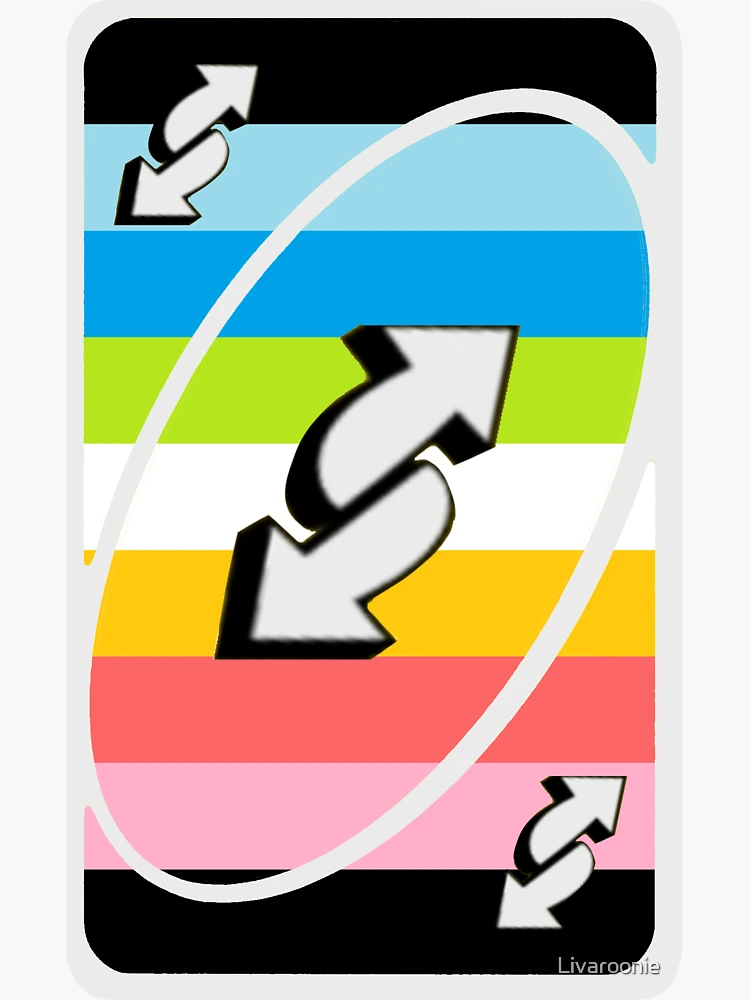 gay pride uno reverse card | Sticker