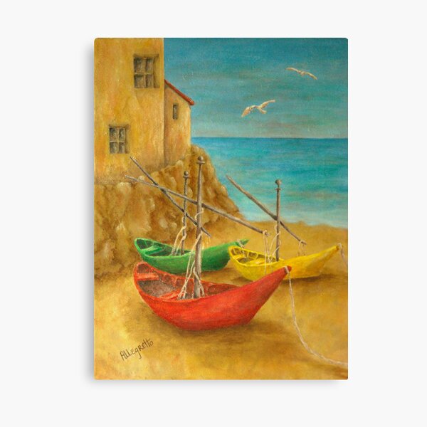 Monterosso On Riviera Di Levante Canvas Print