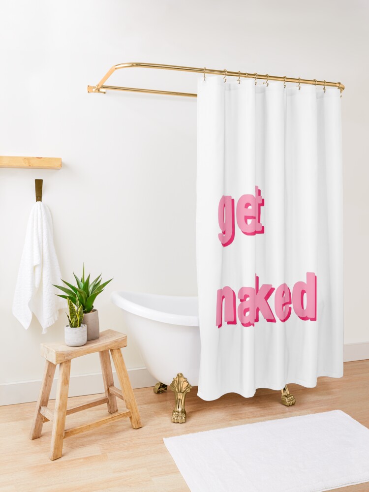 Alternate view of Get Naked - Pink Shower Curtain