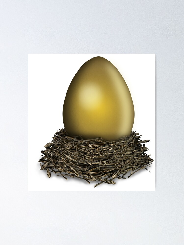 Golden Egg Poster By Juliaukdigital Redbubble