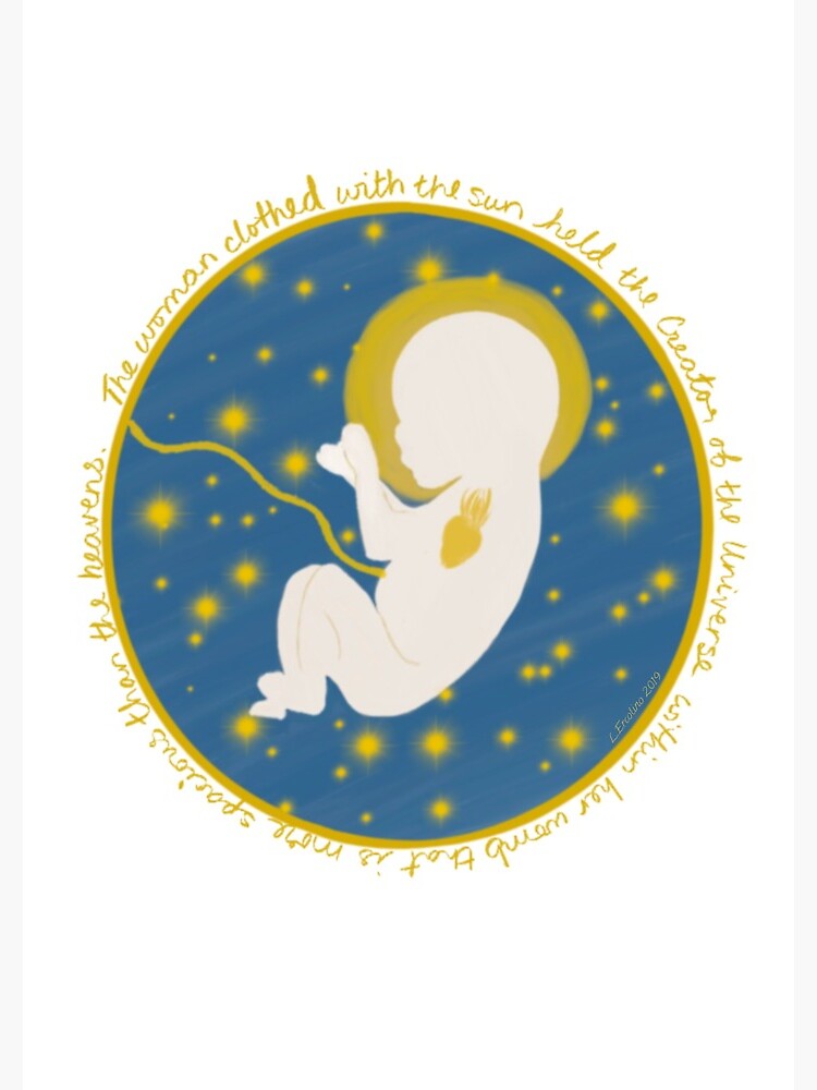 Jesus in Mary's Womb, hand painted by YouAreMadeNew