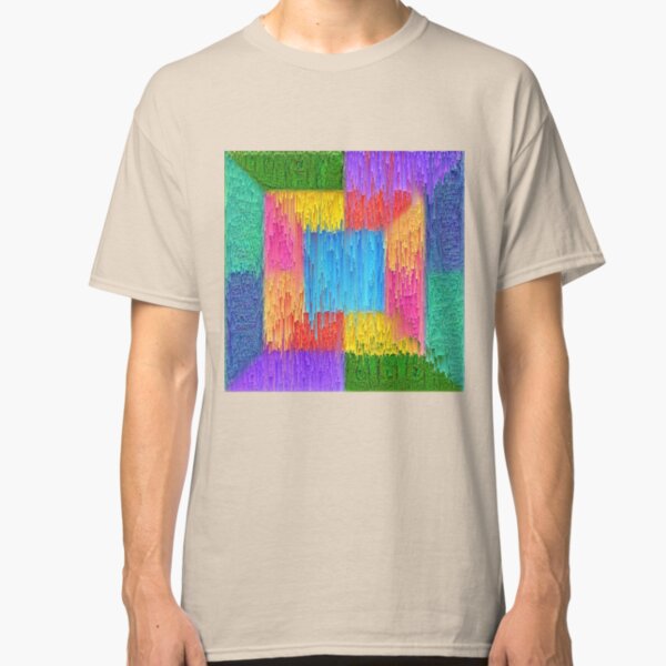 DeepDream Color Squares Visual Areas + pixel sort Classic T-Shirt