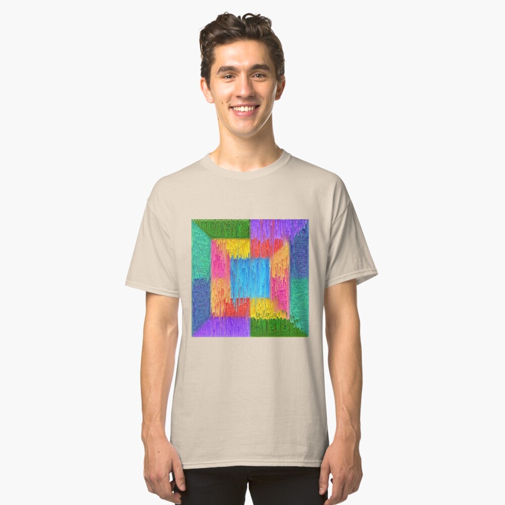 DeepDream Color Squares Visual Areas + pixel sort Classic T-Shirt