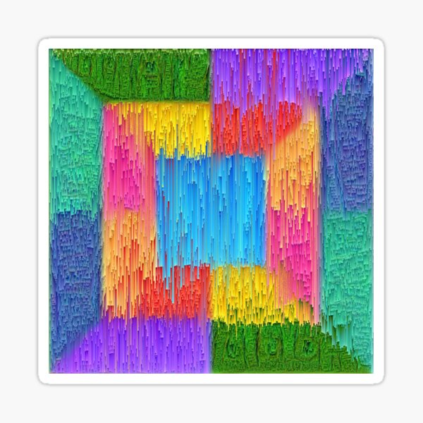 Item preview, DeepDream Color Squares Visual Areas + pixel sort designed and sold by blackhalt.