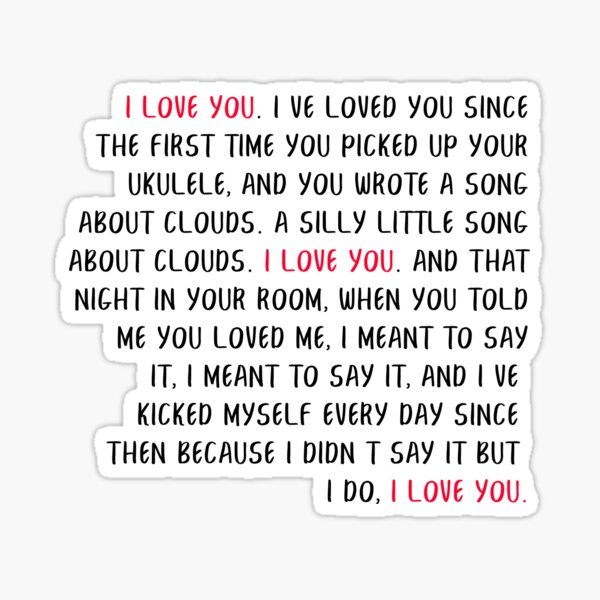i love you speech HSMTMTS Sticker