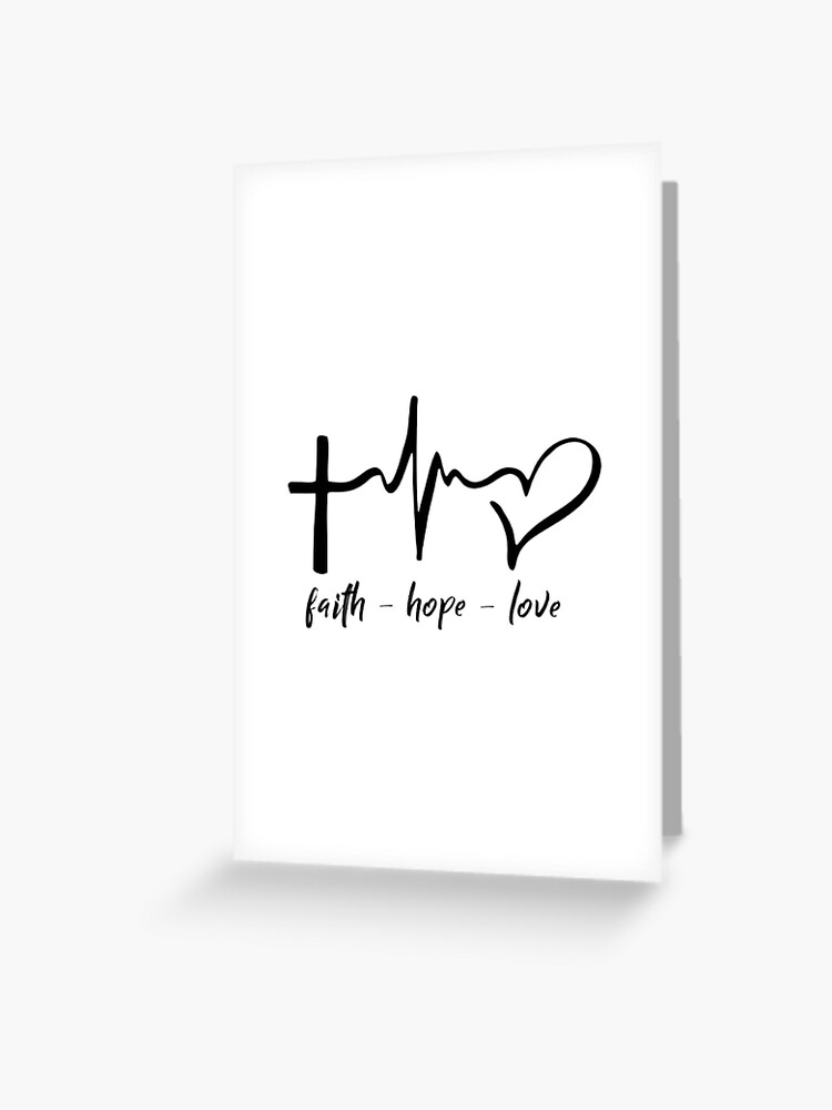Minimalist faith hope love symbol tattoo located on the