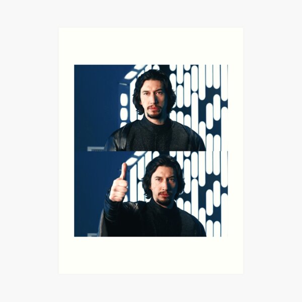 Thumbs Up Adam Driver Skit Edit Art Print