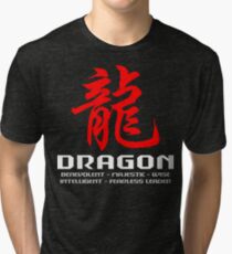 Chinese Zodiac Dragon Characteristics Tri-blend T-Shirt