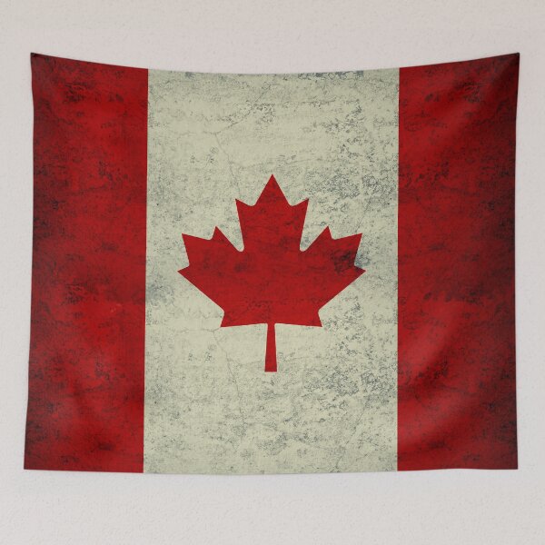 Item preview, Old and Worn Distressed Vintage Canadian Flag designed and sold by NiceThings Store.