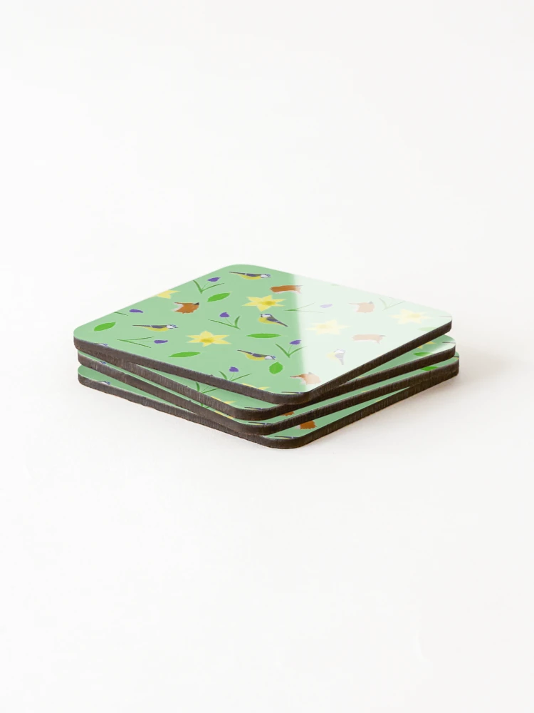 Thumbnail 4 of 5, Coasters (Set of 4), Spring Pattern designed and sold by Elliestrations.