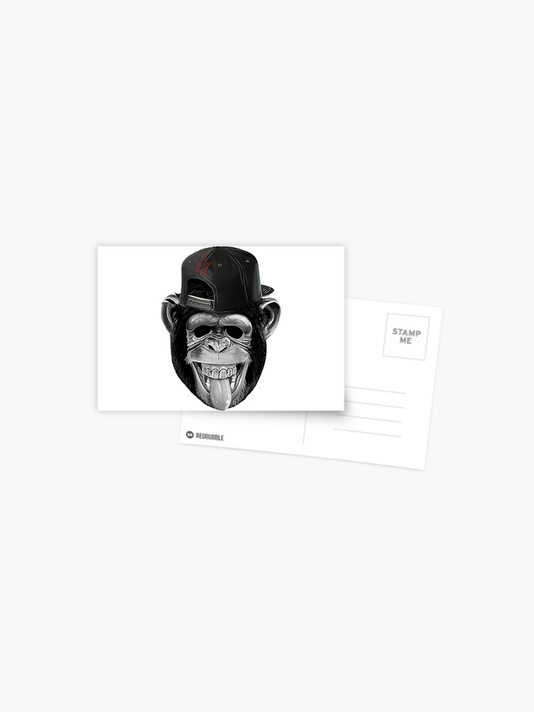 Crazy Backwards Hat Monkey Sticker for Sale by kingroy