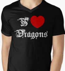 I Love Dragons Men's V-Neck T-Shirt