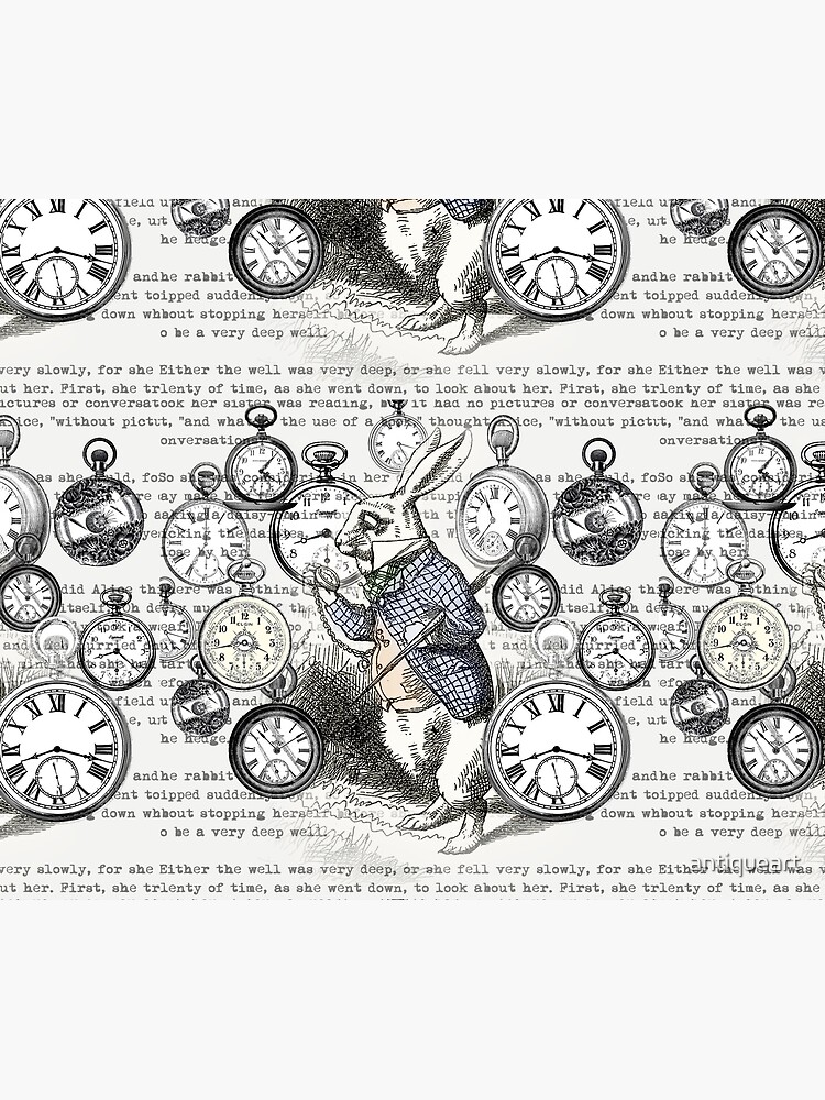 White Rabbit Alice in Wonderland Watches Time Clock for Sale by antiqueart