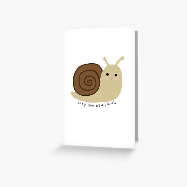 Sea Card Teardrop Snail Small Greeting Card Shell Card Snail Card Ocean Card Blank Card Any Occasion Orange Shell Card Orange Card